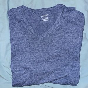 JCrew V-neck Slim-Washed T-Shirt - XL (Blue)